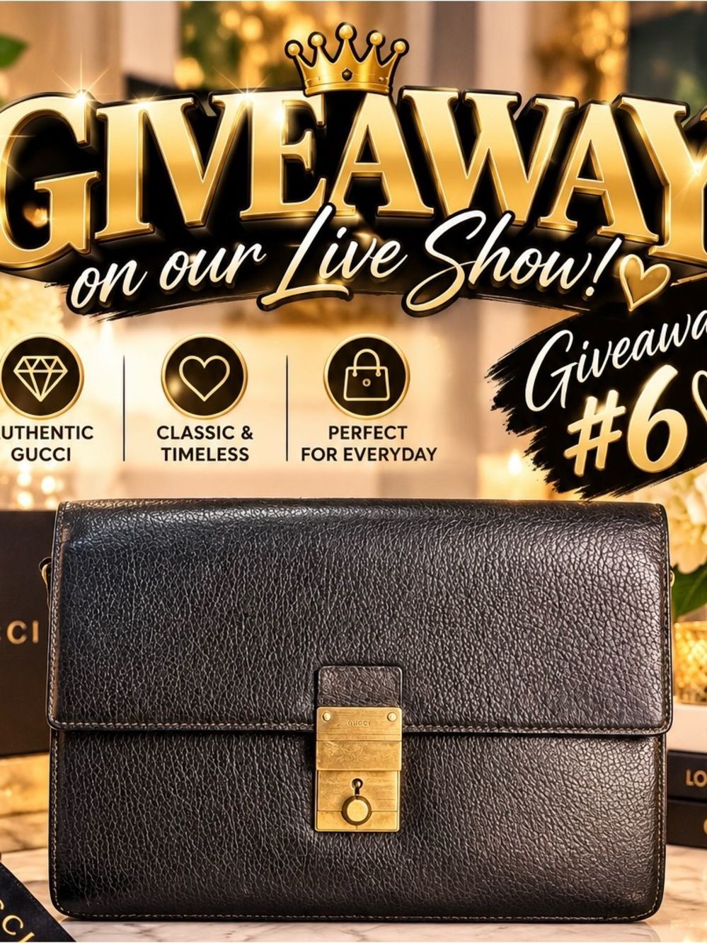 FREE GUCCI CLUTCH GIVEAWAY FOLLOW @thebagriculture